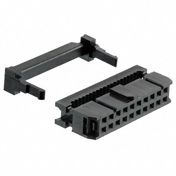 IDC Stecker 20-polig für Pfostenverbinder, mit Zugentlastung, Verbindung zwischen Kabelassistent W 12 und Übergabemodulen.