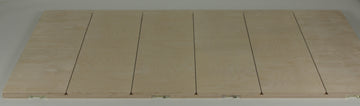 Stabiles Verlegebrett für große Produktionsstückzahl oder schwere Leitungen, 915 x 1830 mm, 36mm Birkensperrholz, Oberfläche natur, 5 Nuten für Messtechnikleitungen, 8 Verriegelungen